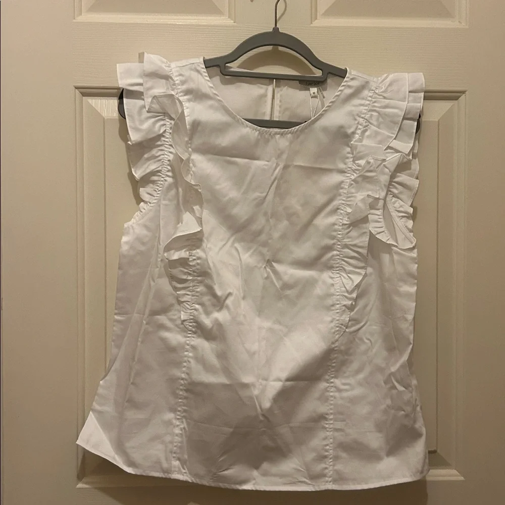 Tyler Boe White Ruffle Sleeve Top - Picture 7 of 7